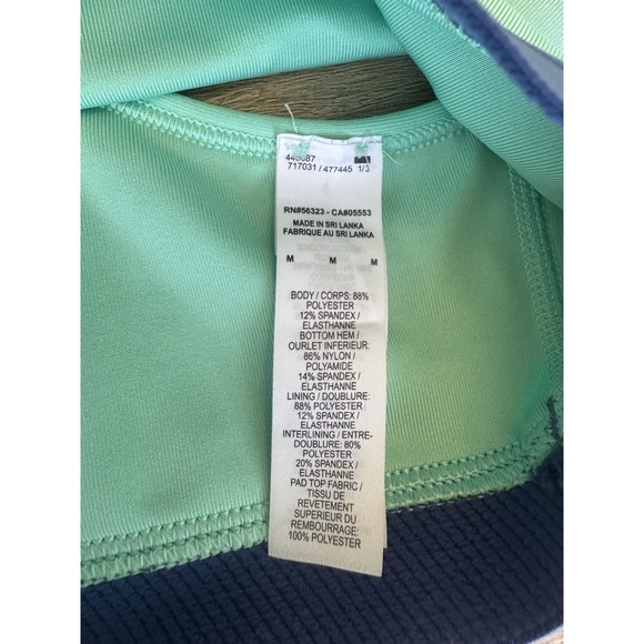 Nike Dri-FIT Sports Bra Womens Medium Green Blue Racerback Swoosh - Picture 4 of 6